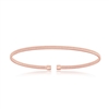 Sterling Silver Wire Design Bangle, Bonded with 14K Rose Gold