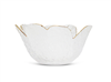Flower Shaped Bowl With Gold Rim small 5"D x 2.25"H