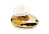 Gold Diffuser White Dimensional Flower, "Lily Of The Valley" Scent