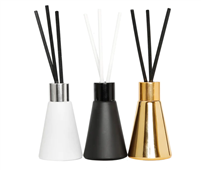 S/3 Diffusers- White/Black/Gold - Assorted Scents