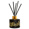 Gold Spotted Black Bottle Diffuser, "English Pear & Frees" Aroma