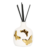 White Diffuser With Gold Butterflies Design, â€œLily Of The Valleyâ€