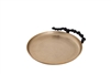 Gold Round Tray With Black Pebble Handles