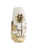White Porcelain Vase With Gold Tree Design
