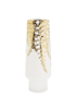 White Ceramic Vase With Gold Design