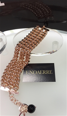 UNOAERRE by UNOAERRE 18t Pink Gold Plated Bracelet
