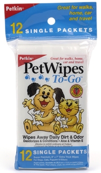 Pet Wipes To-Go Singles (12ct)