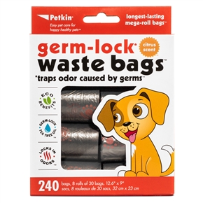 Germ-Lock Waste Bags- Citrus Scent (240ct)