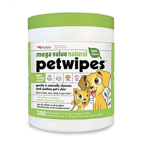 Mega Value Natural Pet Wipes (200ct)