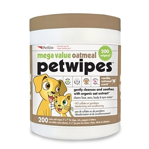 Mega Value Oatmeal Pet Wipes (200ct)