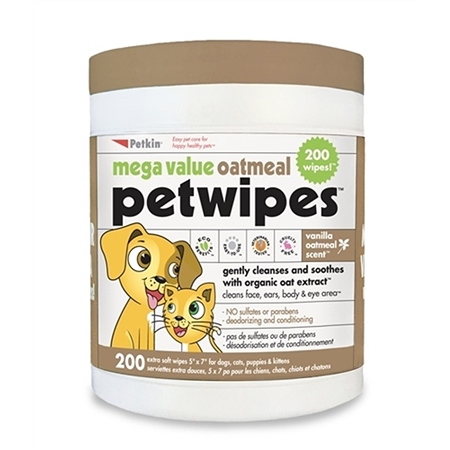 Mega Value Oatmeal Pet Wipes (200ct)