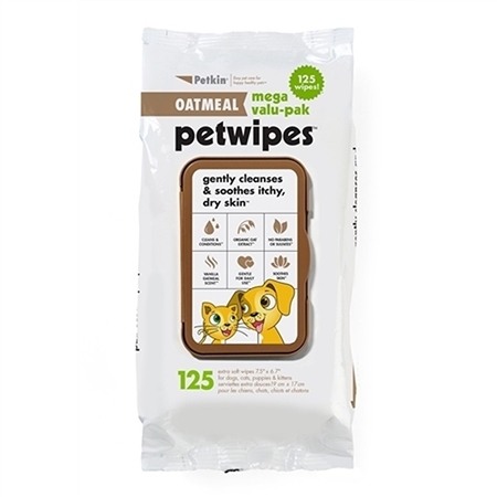 Oatmeal Mega Valu-Pak Petwipes (125ct)