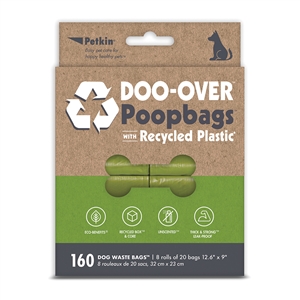 DOO-OVER Poopbags with Recycled Plastic (160 ct)