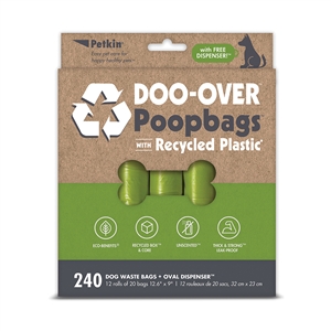 DOO-OVER Poopbags with Recycled Plastic (240 ct)