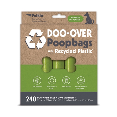 DOO-OVER Poopbags with Recycled Plastic (240 ct)