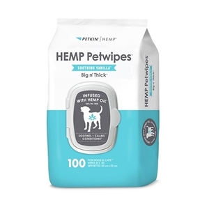 HEMP Petwipes Big n' Thick - Soothing Vanilla (100ct)