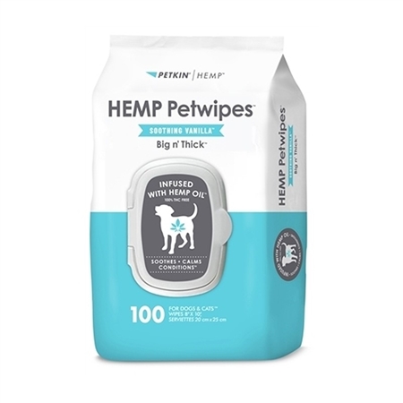 HEMP Petwipes Big n' Thick - Soothing Vanilla (100ct)