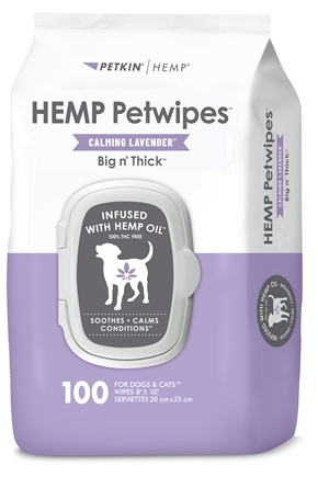 HEMP Petwipes Big n' Thick - Calming Lavender (100ct)