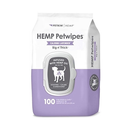 HEMP Petwipes Big n' Thick - Calming Lavender (100ct)