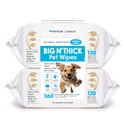 BIG N' THICK Pet Wipes Vanilla Scent 260 Count (2-130 ct, 2-pk)
