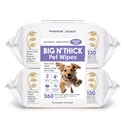 BIG N' THICK Pet Wipes Lavender Scent 260 Count (2-130 ct, 2-pk)
