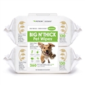 BIG N' THICK Pet Wipes Unscented 260 Count (2-130 ct, 2-pk)