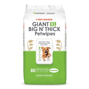 Giant XL Big N' Thick Petwipes Unscented (80 sheets)