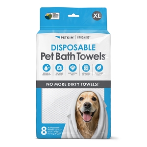 DISPOSABLE Pet Bath Towels XL (8 Count)
