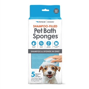SHAMPOO-FILLED Pet Bath Sponges (5 Count)