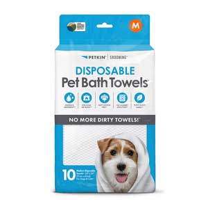 DISPOSABLE Pet Bath Towels M (10 Count)