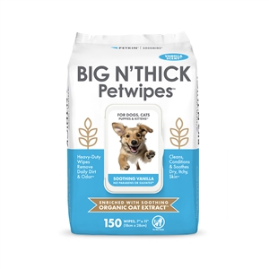 BIG Nâ€™ THICK Petwipes Vanilla Scent (150 Count)