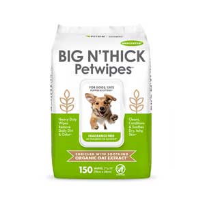BIG N' THICK Petwipes Unscented (150 Count)
