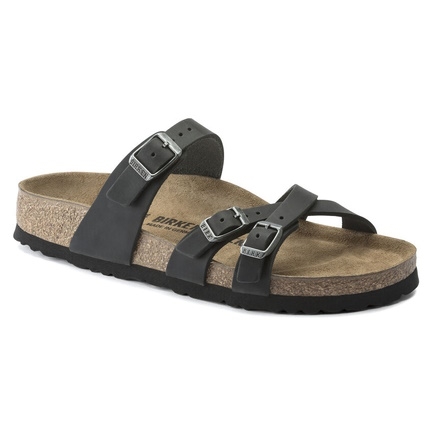 Birkenstock Franca  Black Oiled Leather