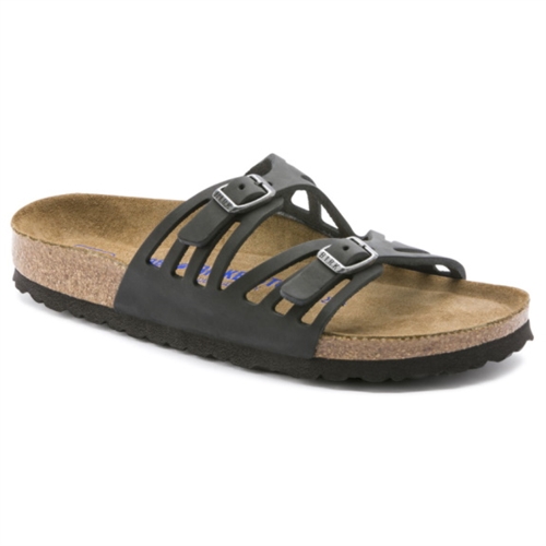 Birkenstock Granada Black Soft Footbed