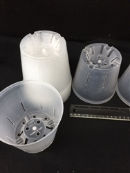 5" Translucent Plastic Orchid Pots