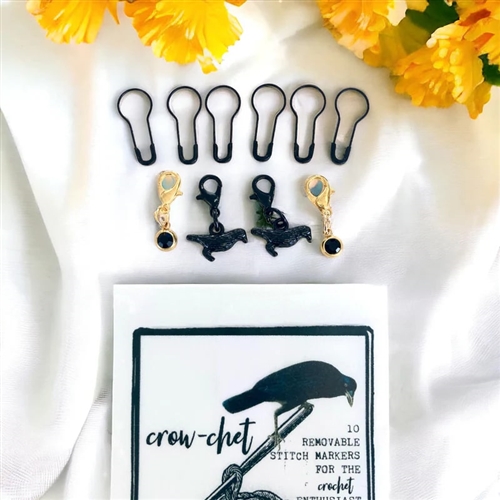 "Crow-Chet" Stitch Marker Pack