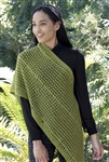 Cabled Open Eyelet Wrap/Poncho/Sari 6300-B