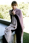 Natural Superkid Tweed Diagonal Oversized Scarf