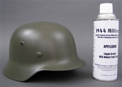 German WWII Apple Green M35 Helmet Spray Paint