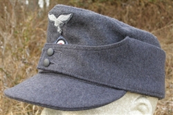 Luftwaffe M43 EM/NCO Fieldblue Wool Cap (FeldmÃ¼tzen)