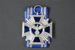 Reproduction Third Reich NSDAP 15 Year Service Medal Silver With Ribbon