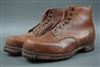 Original German WWII Late War Leather Ankle Boots