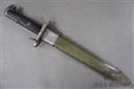 Original US WWII M1 Garand Bayonet Faintly Marked With M7 Scabbard