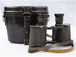 Original German WWII 6x30 Binoculars (Dienstglas) With Black Bakelite Case