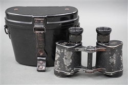 Original German WWII 6x30 Binoculars (Dienstglas) With Black Bakelite Case