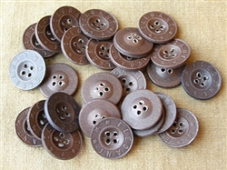 Original 17 mm Press Paper Trouser Buttons (Set of 30)