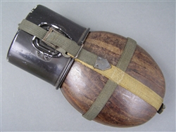 Original German WWII Tropical Pressed Wood Canteen HRE 43