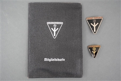 Original Third Reich Deutsche Frauenwerk Mitgliedskarte Pins & Book