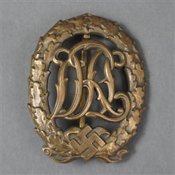 Original German WWII DRL (Deutsches Reichsabzeichen fÃ¼r LeibesÃ¼bungen) Sports Badge By Wernstein Jena