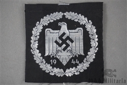 Original Third Reich DRL Silver Sports Patch Dated 1944